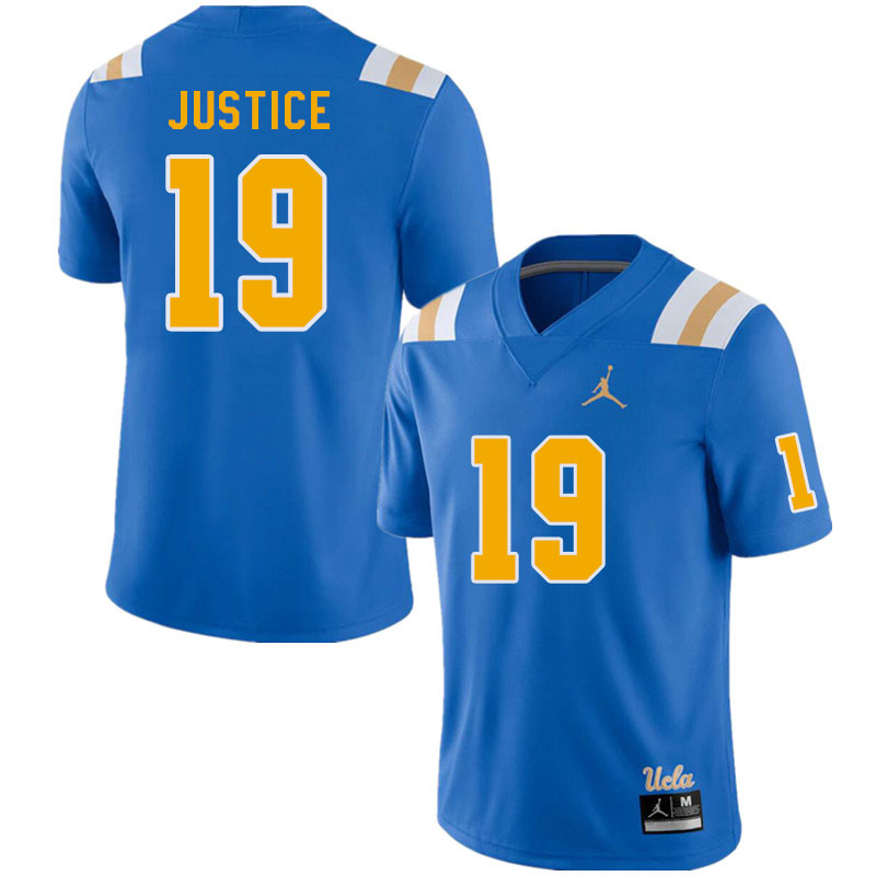 Men #19 D.J. Justice UCLA Bruins College Football Jerseys Stitched Sale-Royal